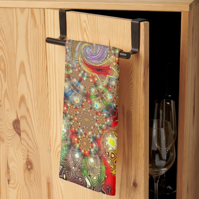 Serviette de cuisine "Kaleidoscope Fury" (Pliage en tiers)