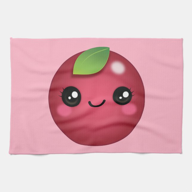 Serviette de cuisine Kawaii Cranberry (Horizontal)