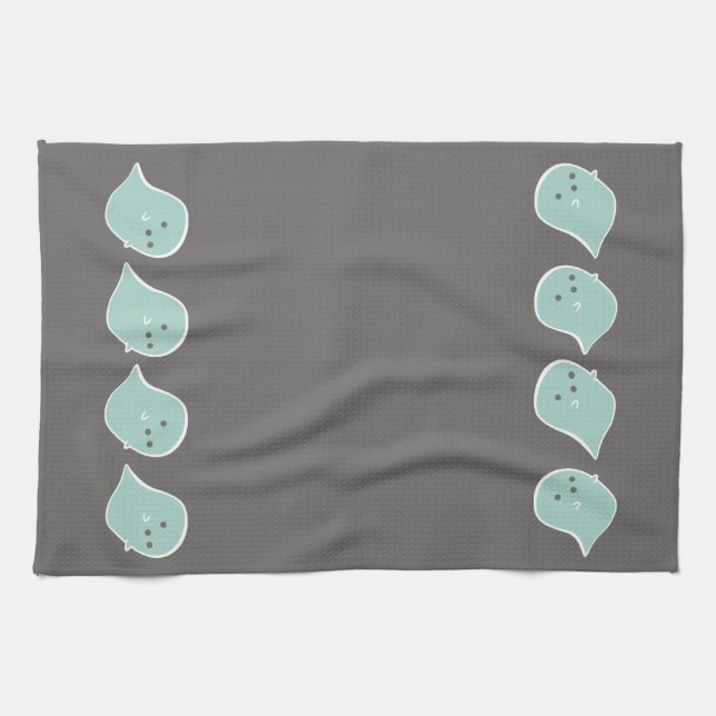 Serviette de cuisine Kawaii Ghost Halloween (Horizontal)