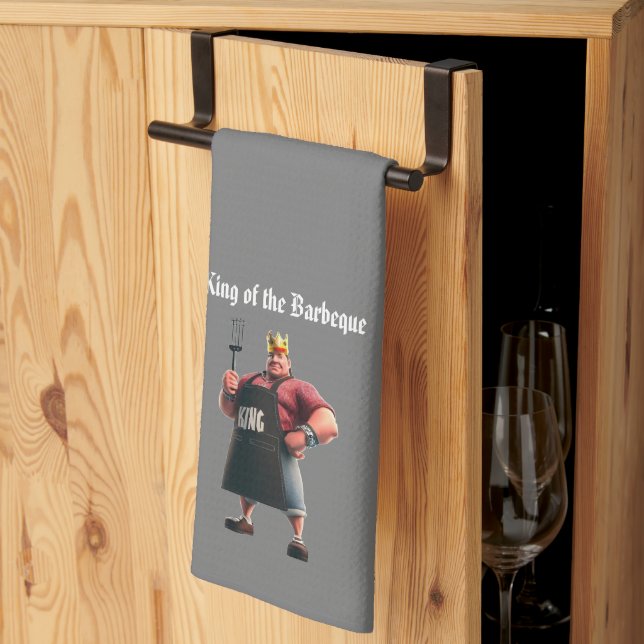 Serviette de cuisine King of the Barbeque (Pliage en tiers)
