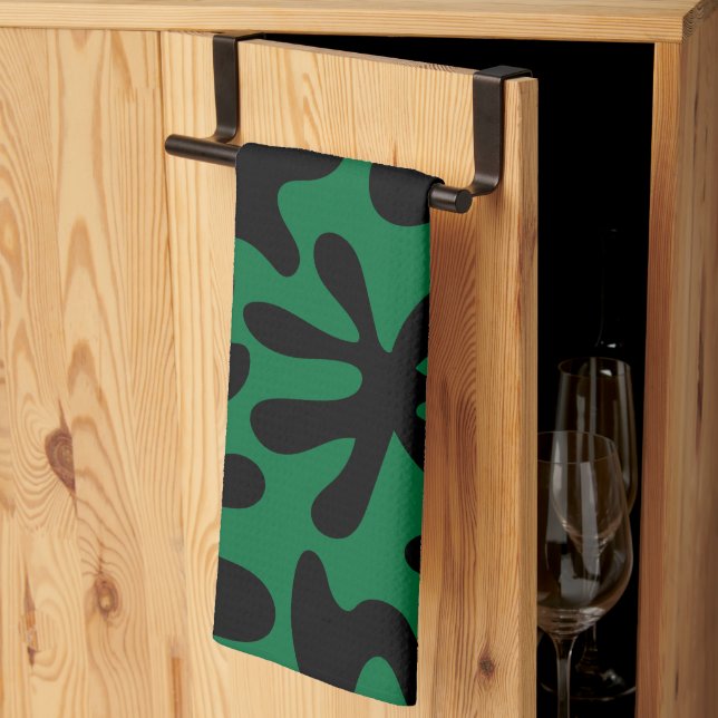 Serviette de cuisine Kismet verte (Pliage en tiers)