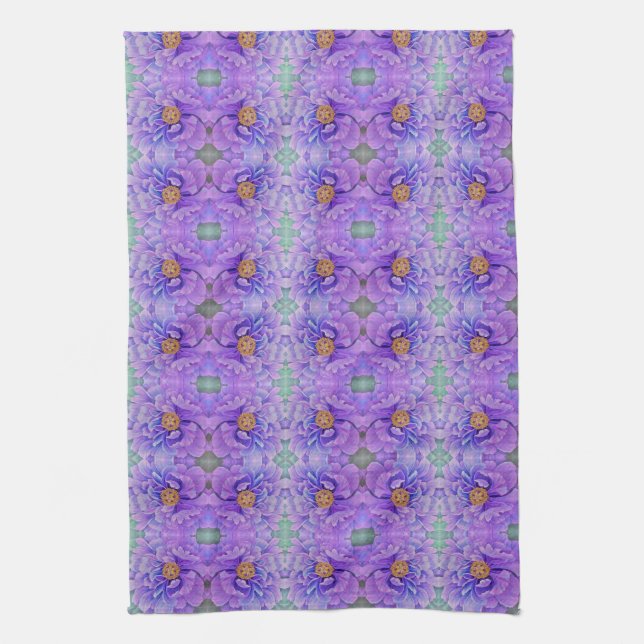 Serviette de cuisine - Lavender Peony (Vertical)