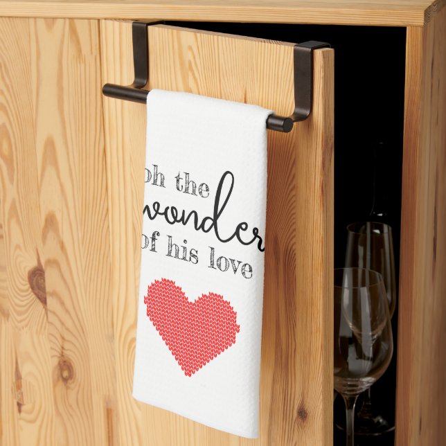Serviette de cuisine Les merveilles de Son amour (Pliage en tiers)