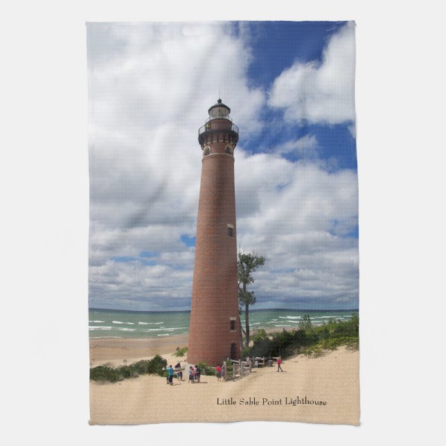Serviette de cuisine Little Sable Point Lighthouse (Vertical)