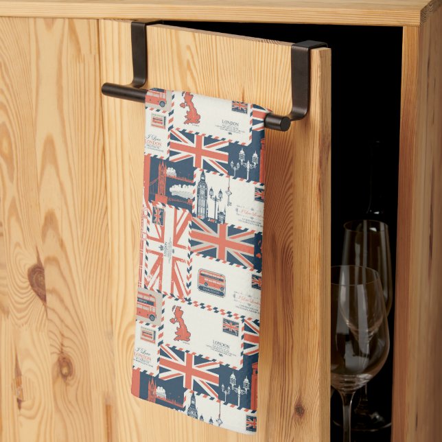 Serviette de cuisine London Post (Pliage en tiers)