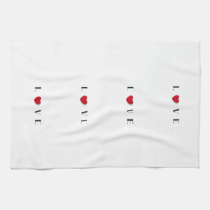 Serviette de cuisine Love Heart