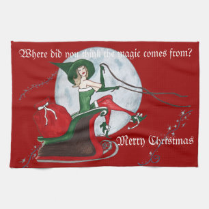 Serviette de cuisine magique de Noël