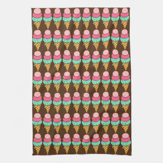 Serviette de cuisine mignonne à cônes de glace