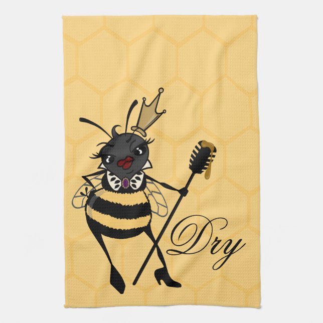 SERVIETTE DE CUISINE MIGNONNE DE NID D'ABEILLES DE (Vertical)