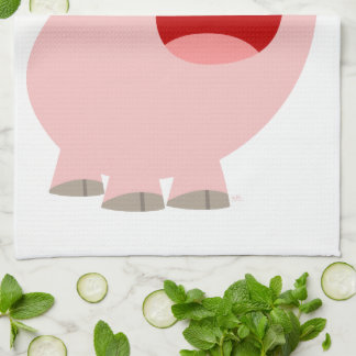 Serviette de cuisine mignonne de porc de chant de