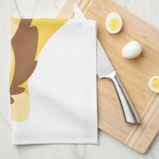 Serviette de cuisine mignonne très affamée de lion