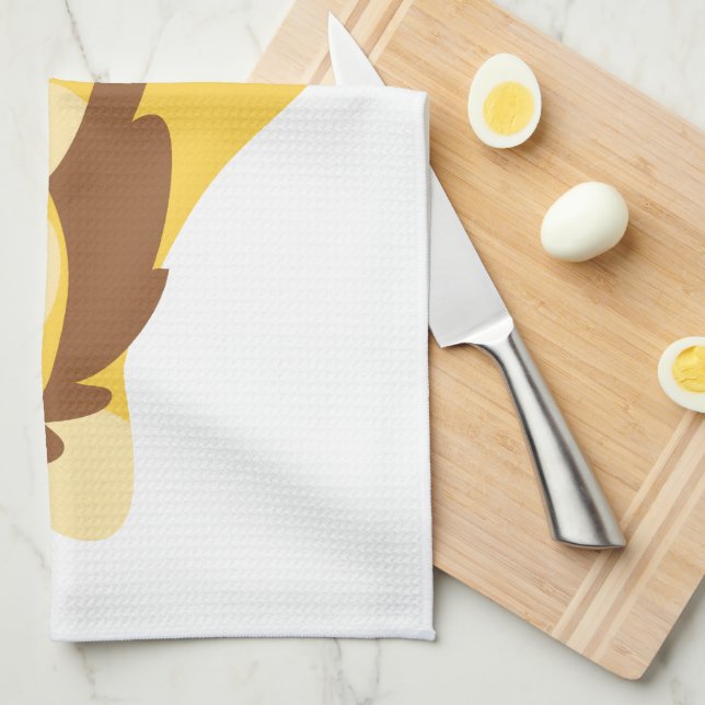 Serviette de cuisine mignonne très affamée de lion (Quart Plié)