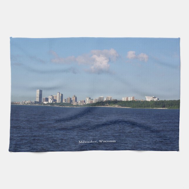 Serviette de cuisine Milwaukee Skyline (Horizontal)
