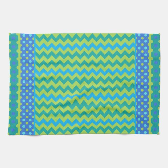 Serviette de cuisine : Mix'n'Match Chevrons et Poi (Horizontal)
