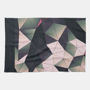 Serviette de cuisine moderne Polygons multicolores
