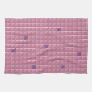 Serviette de cuisine - Mosaïque Carré rose