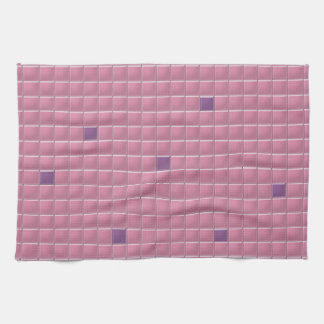 Serviette de cuisine - Mosaïque Carré rose