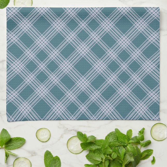 Serviette de cuisine Motif à pâte cyane (Plié)