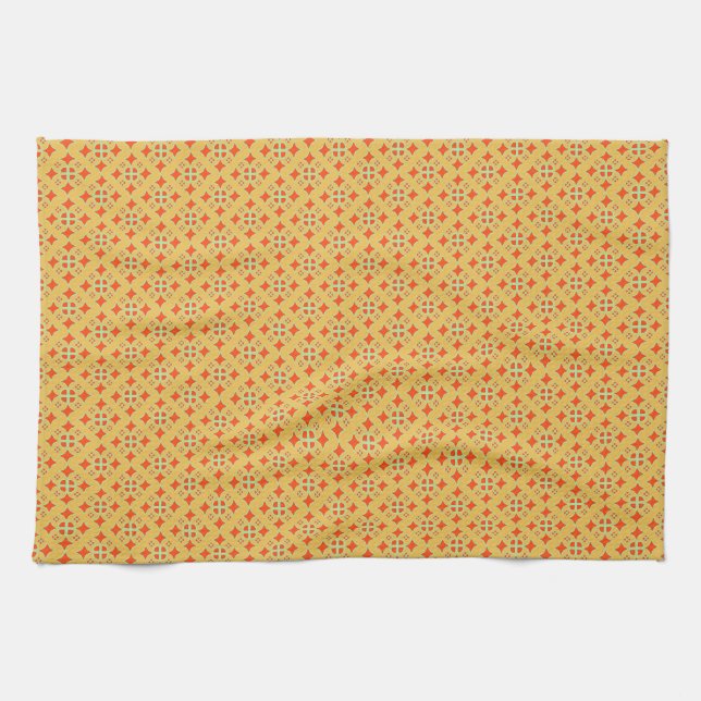 Serviette de cuisine motif Diamond Squashed Qutraf (Horizontal)