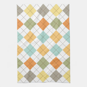 Serviette de cuisine Motif en diamant rétro