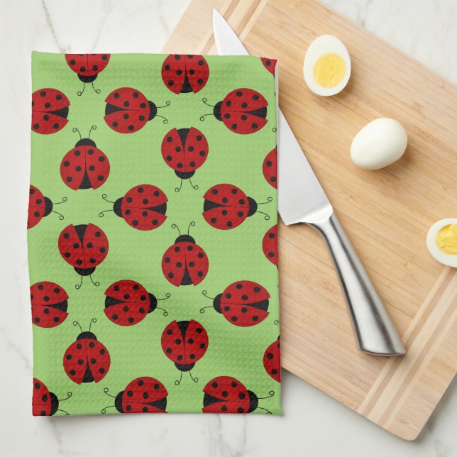 Serviette de cuisine Motif Ladybugs (Quart Plié)