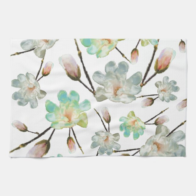 Serviette de cuisine Motif Magnolia (Horizontal)