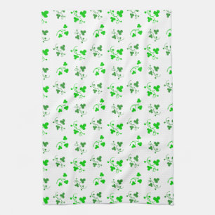Serviette de cuisine Motif Shamrock verte