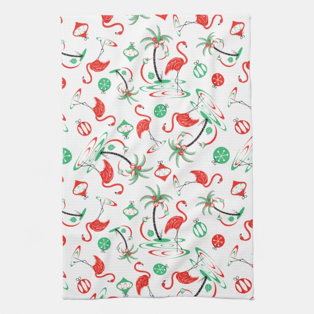 Serviette de cuisine multi de Flamant rose rouge (Vertical)