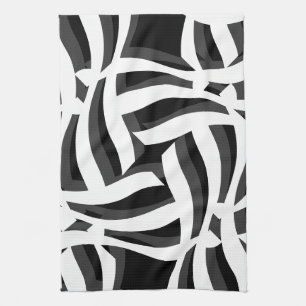 Serviette de cuisine noire d'abrégé sur blanc