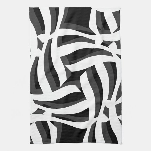 Serviette de cuisine noire d'abrégé sur blanc (Vertical)