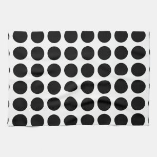 Serviette de cuisine noire de pois