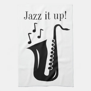Serviette de cuisine noire et blanche de