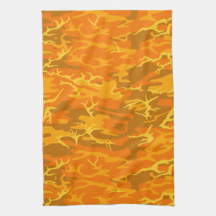 Serviette de cuisine orange Camo