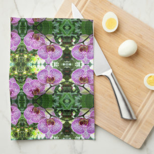 Serviette de cuisine Orchidées violettes