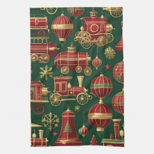 serviette de cuisine ornements de Noël steampunk