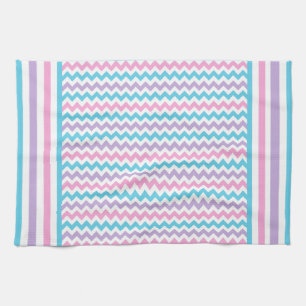 Serviette de cuisine ou de thé, Chevrons Multicolo