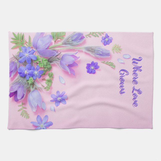 Serviette de cuisine Où l'amour grandit | Serviett (Horizontal)