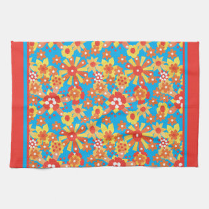 Serviette de cuisine ou serviette de thé, motif fl