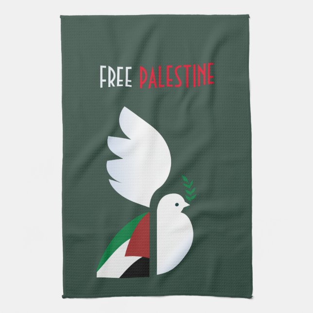 Serviette de cuisine Palestine libre - Solidarité (Vertical)