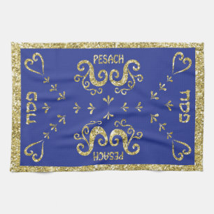 Serviette de cuisine "Pâques dorées"