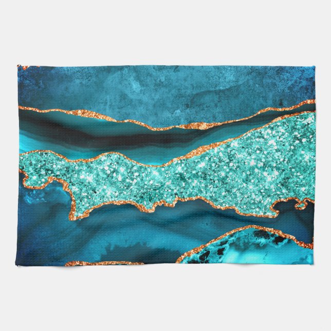 Serviette de cuisine Parties scintillant en or ble (Horizontal)