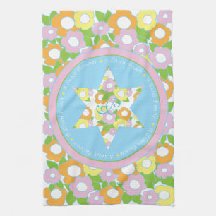Serviette de cuisine "Passover Flowers Pastels"