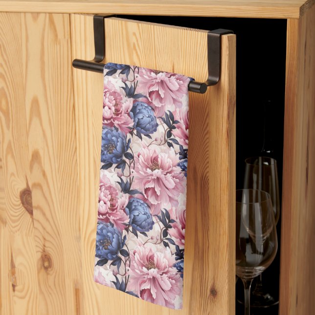 Serviette de cuisine Peony (Pliage en tiers)