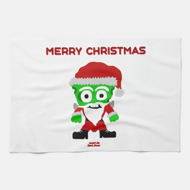 Serviette de cuisine Père Noël FrankenCheese (Horizontal)