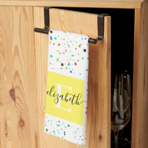 Serviette de cuisine personnalisée avec des points