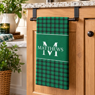 Serviette de cuisine personnalisée avec monogramme