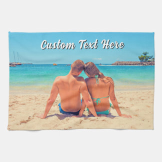 Serviette de cuisine personnalisée avec votre phot