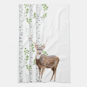 Serviette de cuisine personnalisée Deer Doe Buck F