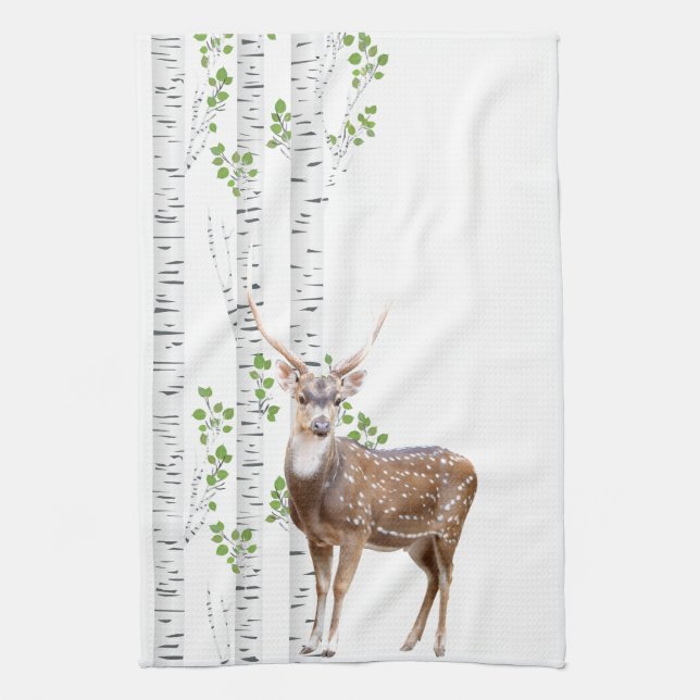 Serviette de cuisine personnalisée Deer Doe Buck F (Vertical)