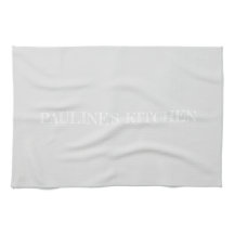 Serviette de cuisine personnalisée gris clair simp